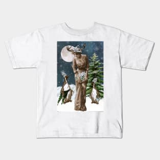 Snowflake Gathering with Friends Kids T-Shirt